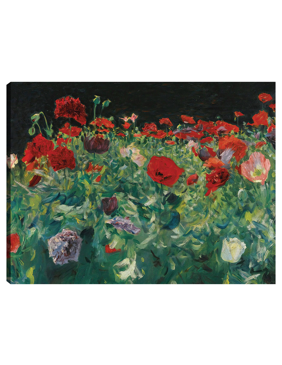Cuadro Decorativo - Amapolas (1886)- John Singer Sargent - Floral - 69x92 - Impresión En Lienzo - Fine Art Tj