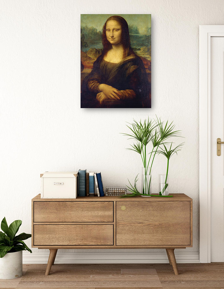 Foto 4 pulgar | Cuadro Decorativo - Mona Lisa (1503-1506)- Leonardo Da Vinci - Fotografía - 107x143 - Impresión En Lienzo - Fine Art Tj
