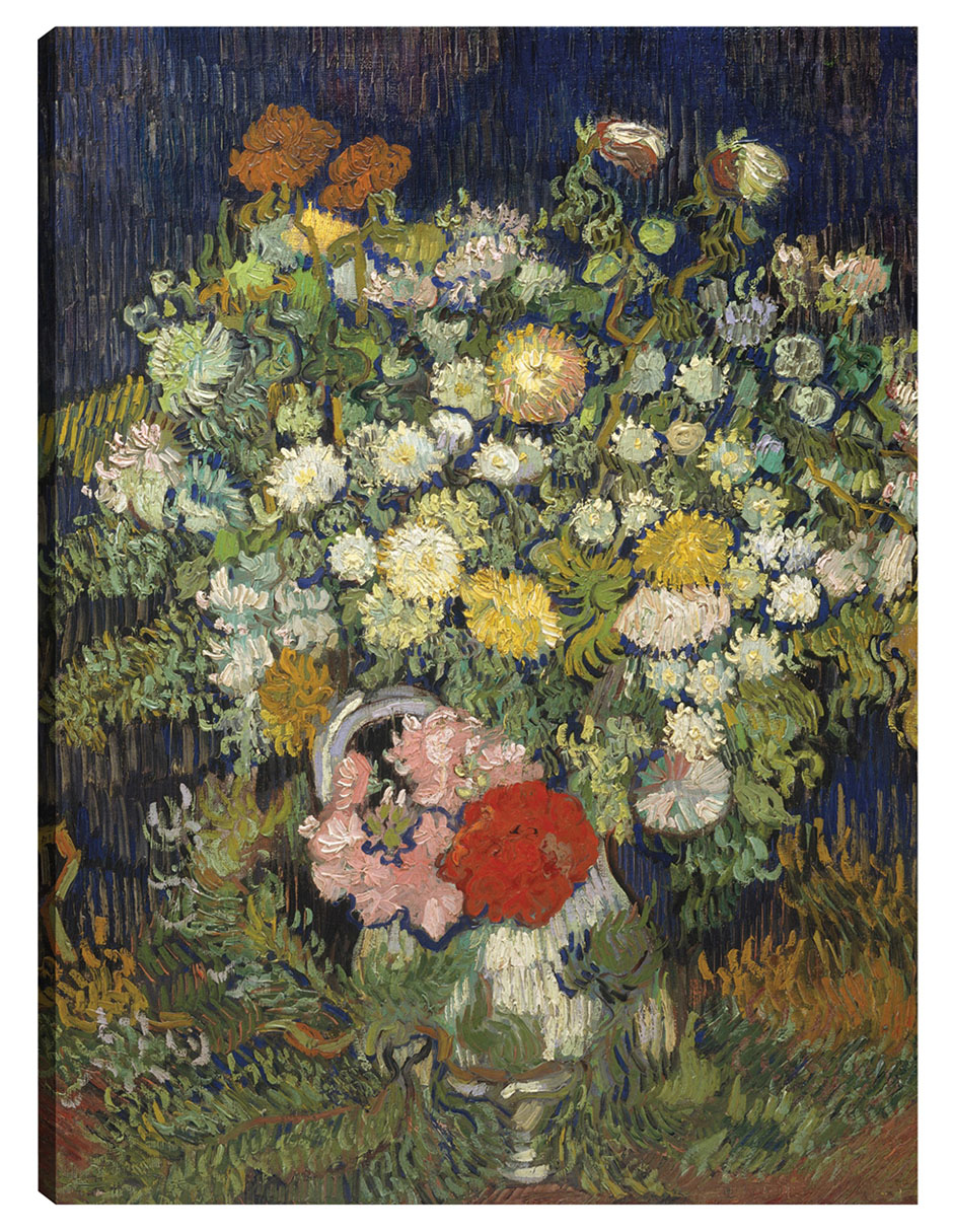 Cuadro Decorativo - Ramo De Flores En Un Jarrón (1890)- Vincent Van Gogh - Floral - 46x61 - Impresión En Lienzo -