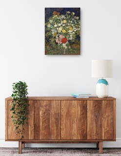 Foto 2 | Cuadro Decorativo - Ramo De Flores En Un Jarrón (1890)- Vincent Van Gogh - Floral - 46x61 - Impresión En Lienzo -