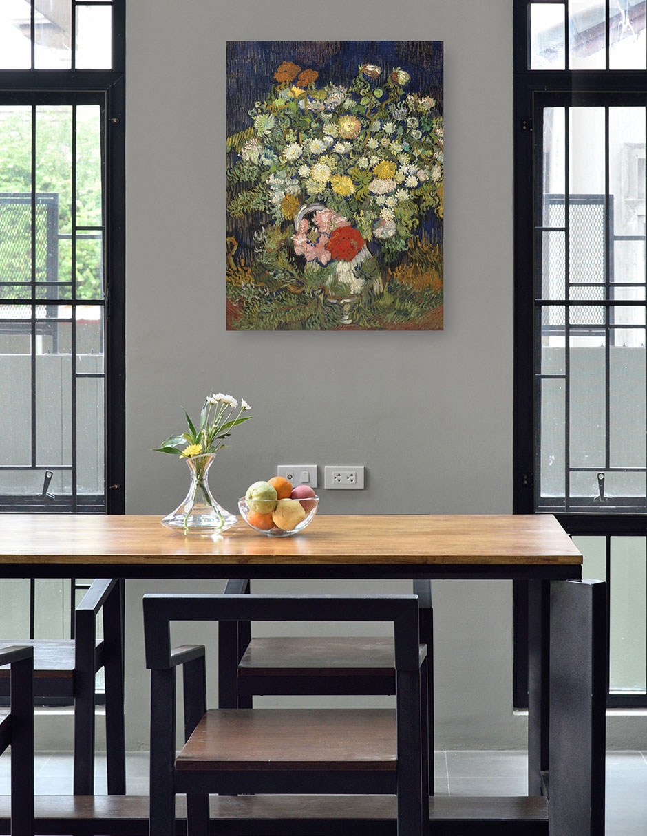 Foto 5 pulgar | Cuadro Decorativo - Ramo De Flores En Un Jarrón (1890)- Vincent Van Gogh - Floral - 46x61 - Impresión En Lienzo -