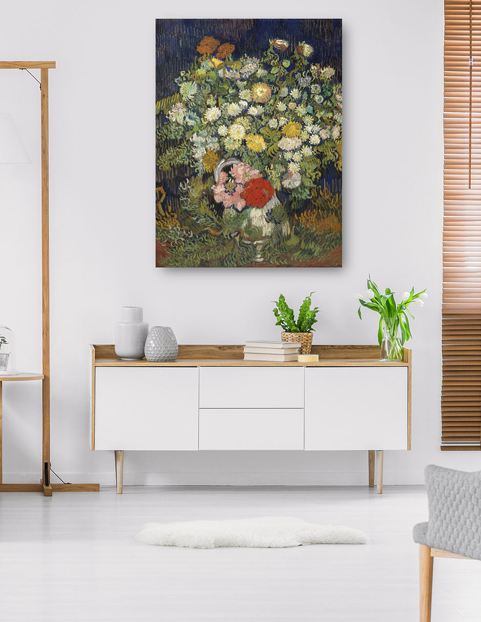 Foto 6 pulgar | Cuadro Decorativo - Ramo De Flores En Un Jarrón (1890)- Vincent Van Gogh - Floral - 46x61 - Impresión En Lienzo -