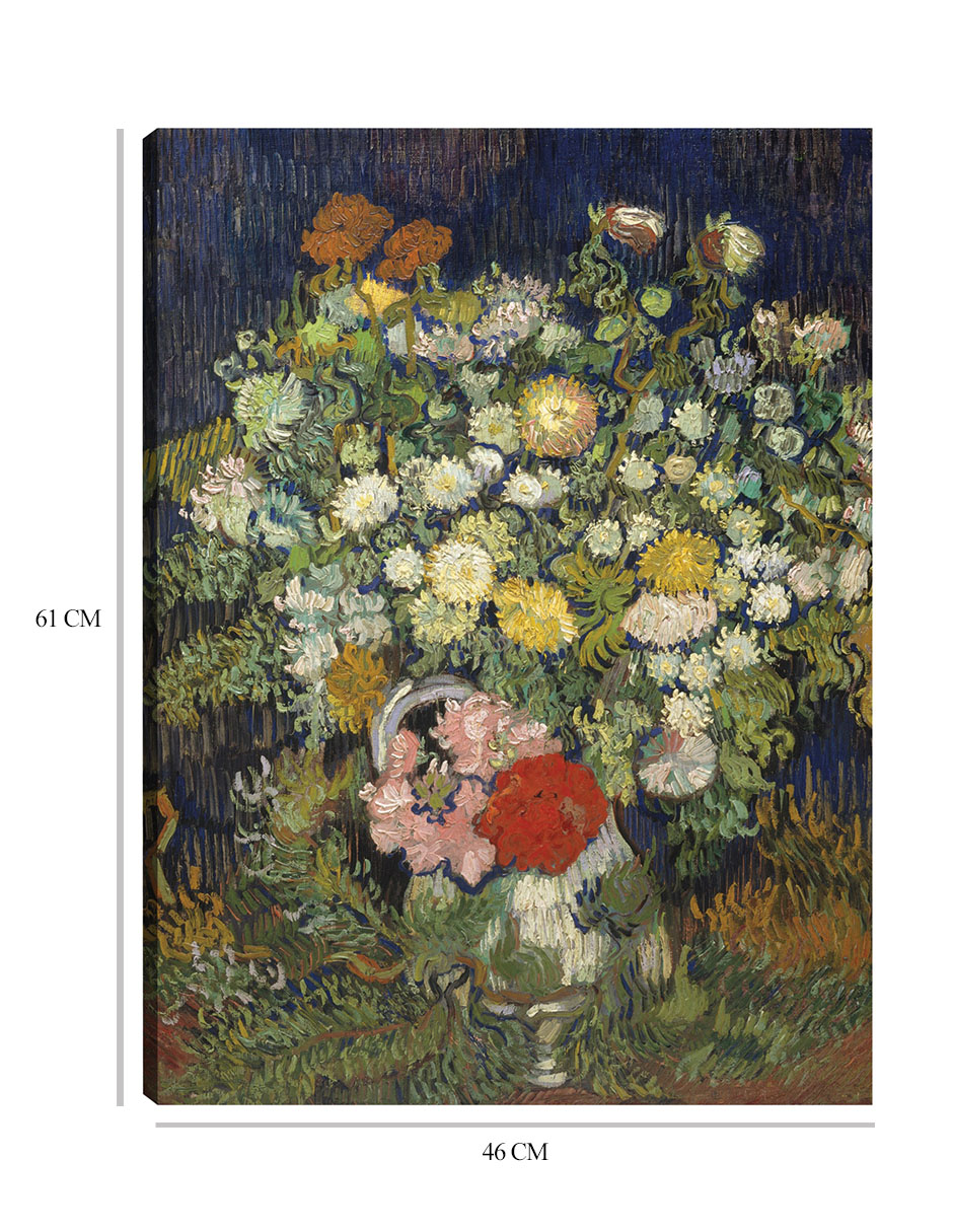 Foto 7 pulgar | Cuadro Decorativo - Ramo De Flores En Un Jarrón (1890)- Vincent Van Gogh - Floral - 46x61 - Impresión En Lienzo -