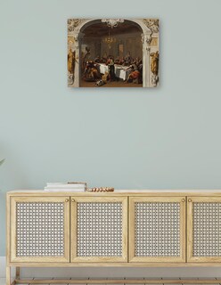 Foto 4 | Cuadro Decorativo - La Última Cena, 1713/1714- Sebastiano Ricci - Religión - 46x61 - Impresión En Lienzo - Fine Art Tj