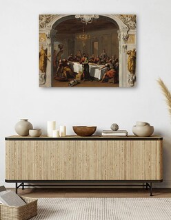 Foto 5 | Cuadro Decorativo - La Última Cena, 1713/1714- Sebastiano Ricci - Religión - 46x61 - Impresión En Lienzo - Fine Art Tj
