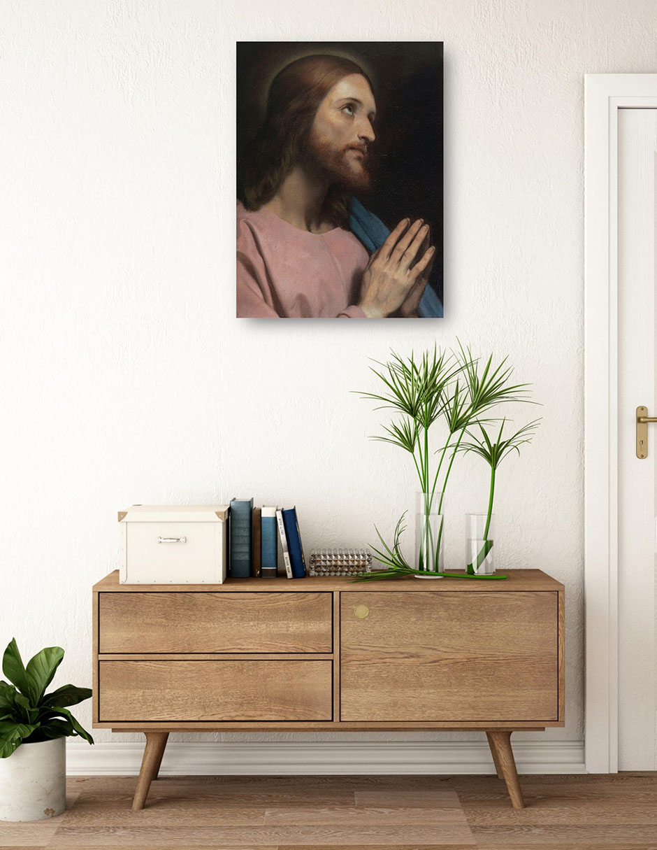Foto 4 pulgar | Cuadro Decorativo - Cabeza De Cristo (1849)- Ary Scheffer - Religión - 28x36 - Impresión En Lienzo - Fine Art Tj