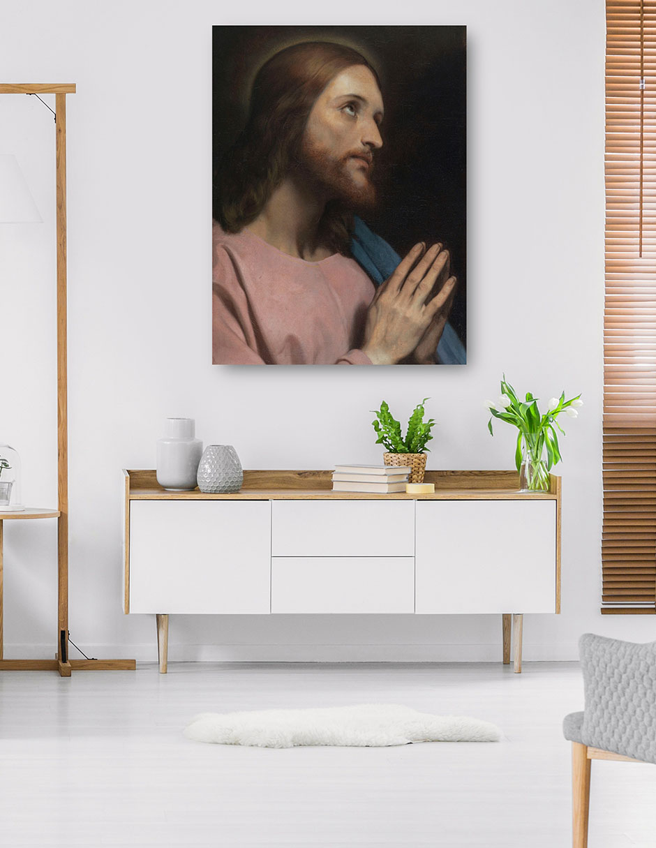 Foto 6 pulgar | Cuadro Decorativo - Cabeza De Cristo (1849)- Ary Scheffer - Religión - 28x36 - Impresión En Lienzo - Fine Art Tj