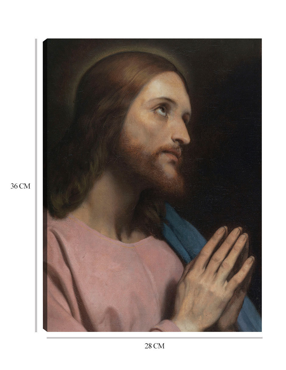 Foto 7 pulgar | Cuadro Decorativo - Cabeza De Cristo (1849)- Ary Scheffer - Religión - 28x36 - Impresión En Lienzo - Fine Art Tj