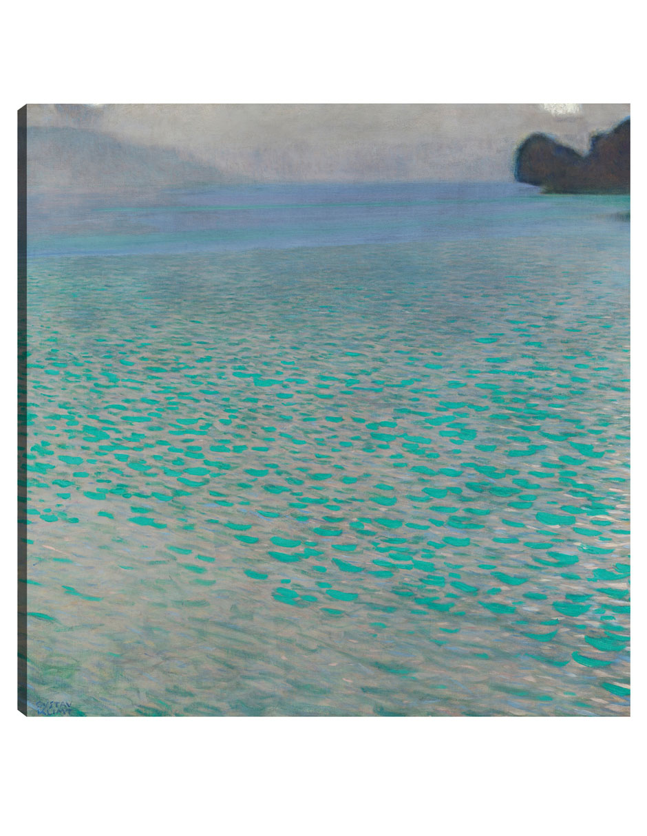 Cuadro Decorativo - Attersee- Gustav Klimt - Paisaje - 72x72 - Impresión En Lienzo - Fine Art Tj