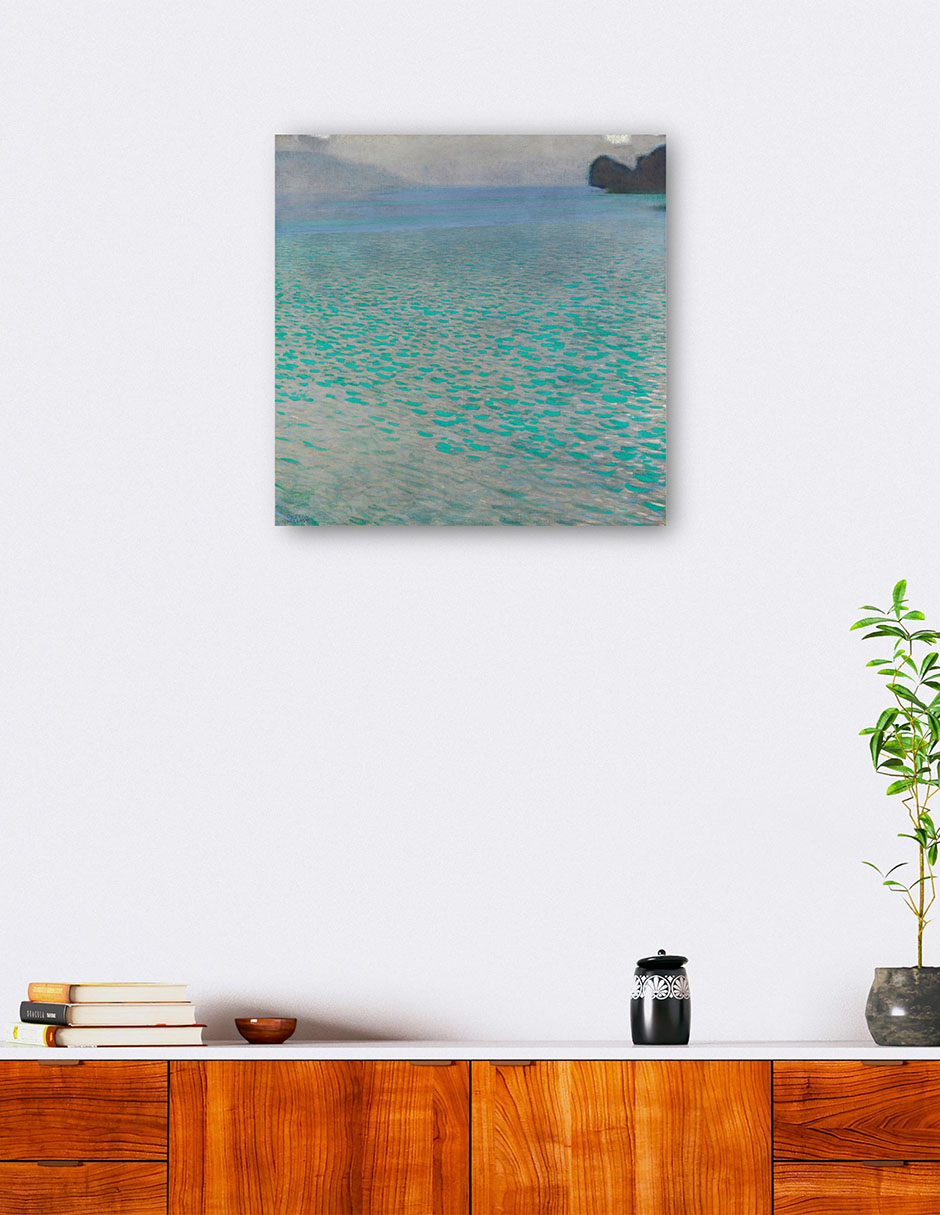 Foto 6 pulgar | Cuadro Decorativo - Attersee- Gustav Klimt - Paisaje - 72x72 - Impresión En Lienzo - Fine Art Tj