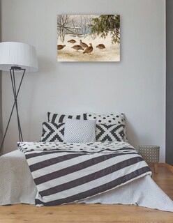 Foto 3 | Cuadro Decorativo - Perdices En La Nieve (1895)- Ferdinand Von Wright - Religión - 28x36 - Impresión En Lienzo - F