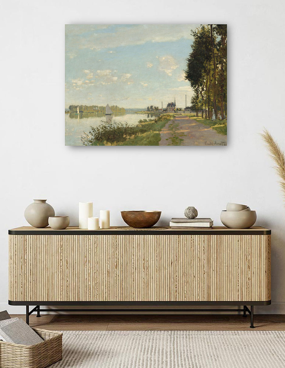 Foto 5 | Cuadro Decorativo - Argenteuil- Claude Monet - Religión - 77x102 - Impresión En Lienzo - Fine Art Tj