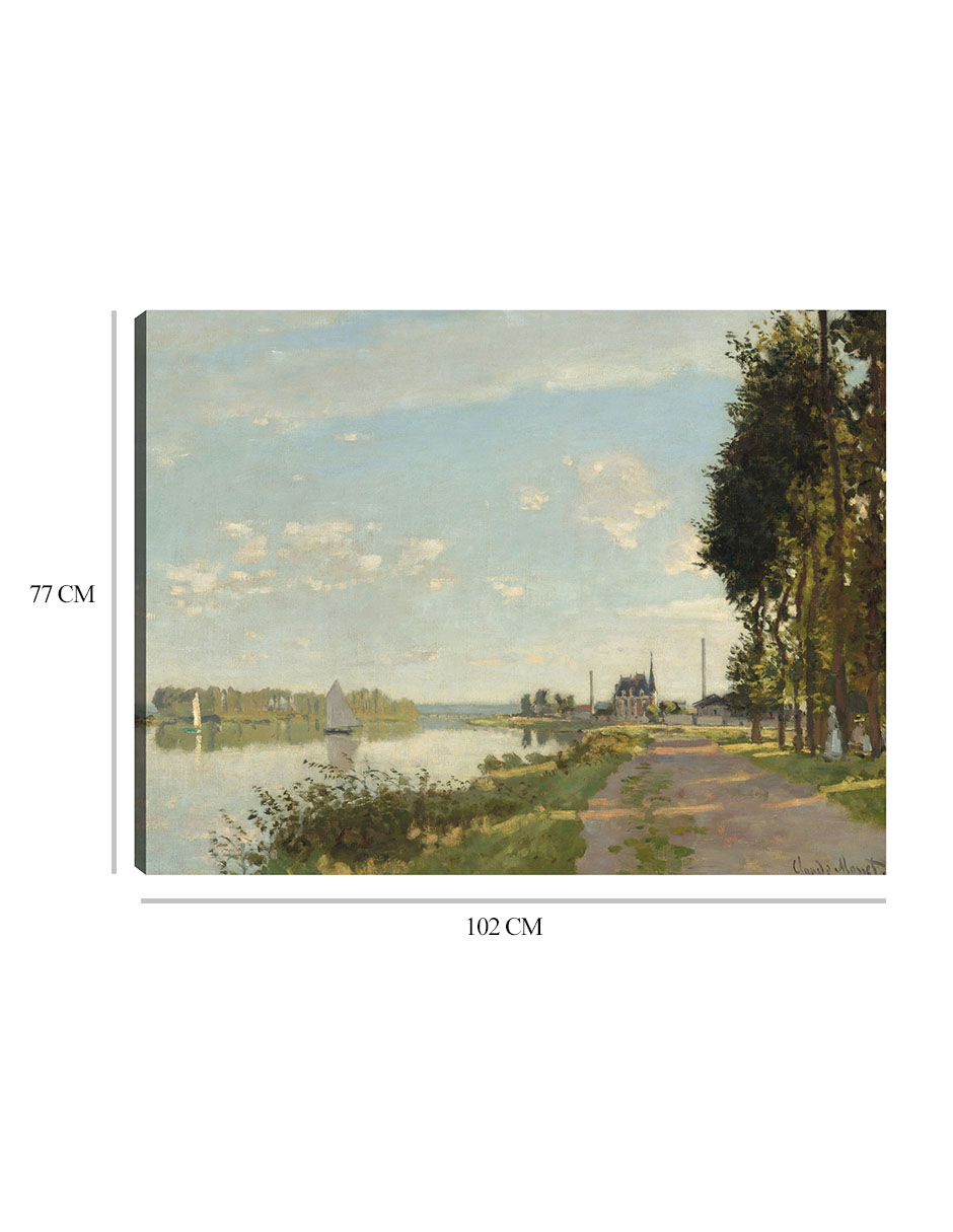 Foto 7 pulgar | Cuadro Decorativo - Argenteuil- Claude Monet - Religión - 77x102 - Impresión En Lienzo - Fine Art Tj