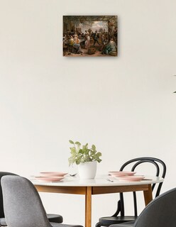 Foto 2 | Cuadro Decorativo - La Pareja De Baile- Jan Steen - Fotografía - 28x36 - Impresión En Lienzo - Fine Art Tj