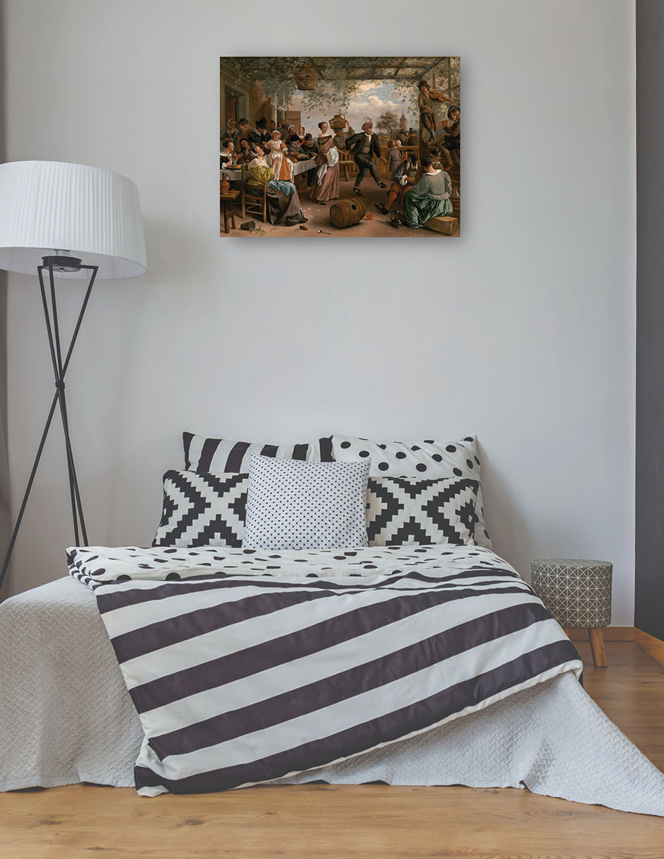 Foto 4 pulgar | Cuadro Decorativo - La Pareja De Baile- Jan Steen - Fotografía - 28x36 - Impresión En Lienzo - Fine Art Tj