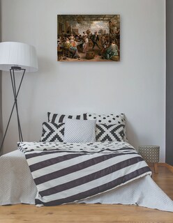 Foto 3 | Cuadro Decorativo - La Pareja De Baile- Jan Steen - Fotografía - 28x36 - Impresión En Lienzo - Fine Art Tj