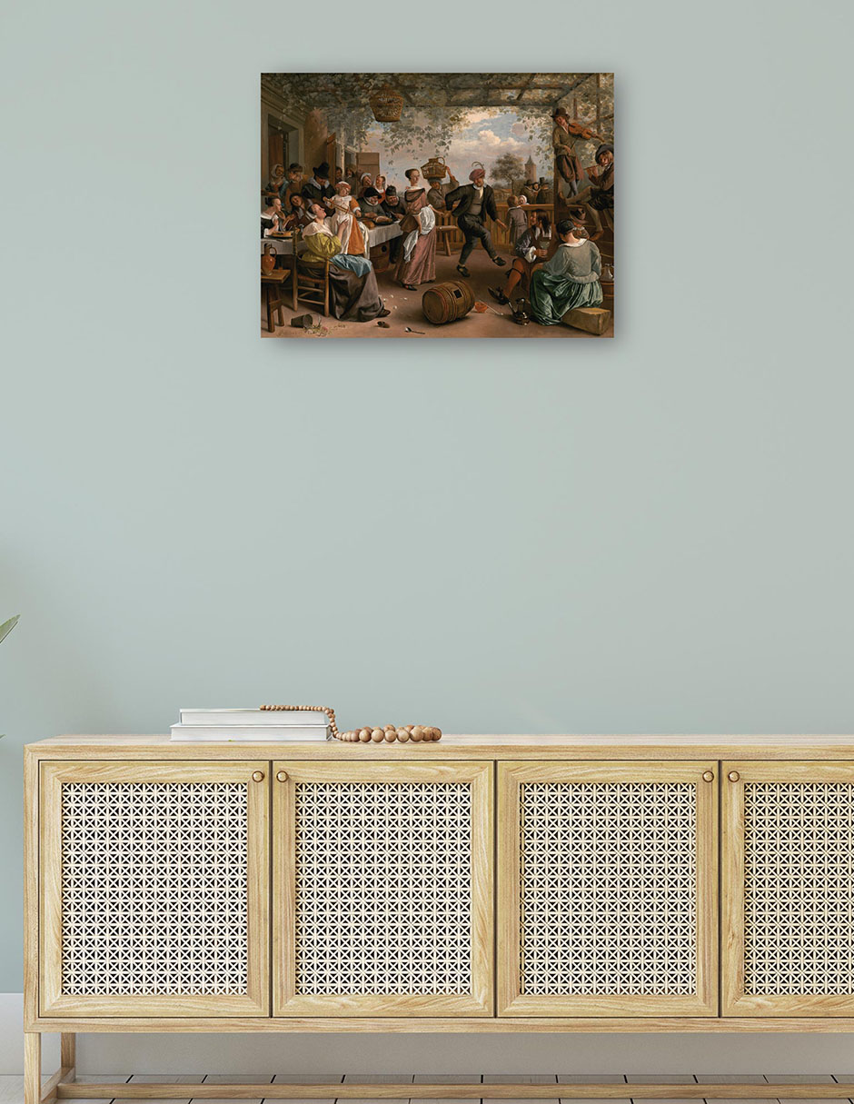 Foto 5 pulgar | Cuadro Decorativo - La Pareja De Baile- Jan Steen - Fotografía - 28x36 - Impresión En Lienzo - Fine Art Tj