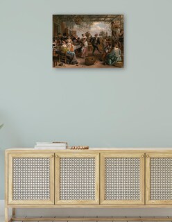 Foto 4 | Cuadro Decorativo - La Pareja De Baile- Jan Steen - Fotografía - 28x36 - Impresión En Lienzo - Fine Art Tj