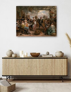 Foto 5 | Cuadro Decorativo - La Pareja De Baile- Jan Steen - Fotografía - 28x36 - Impresión En Lienzo - Fine Art Tj