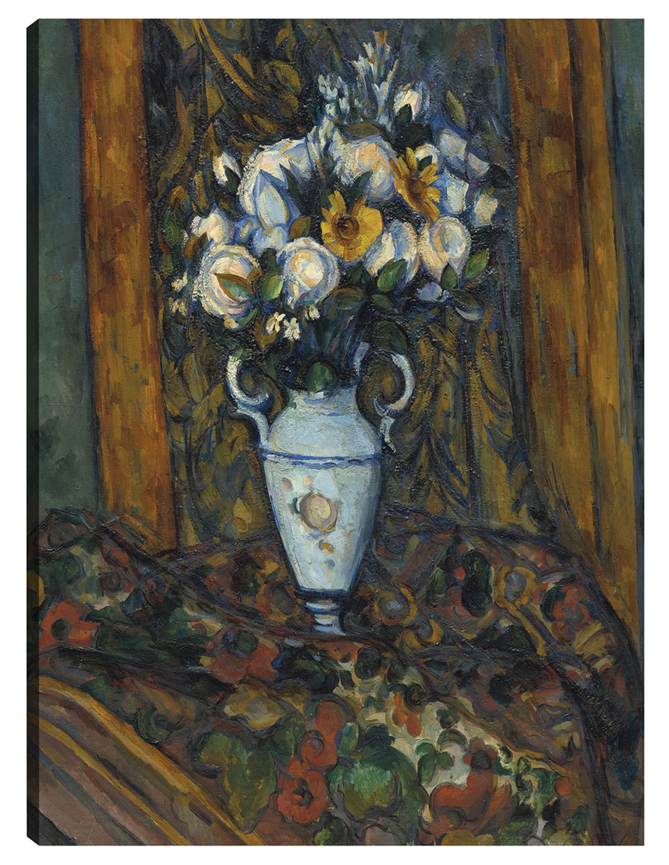 Cuadro Decorativo - Jarrón De Flores (1900-1903)- Paul Cézanne - Floral - 28x36 - Impresión En Lienzo - Fine Art Tj