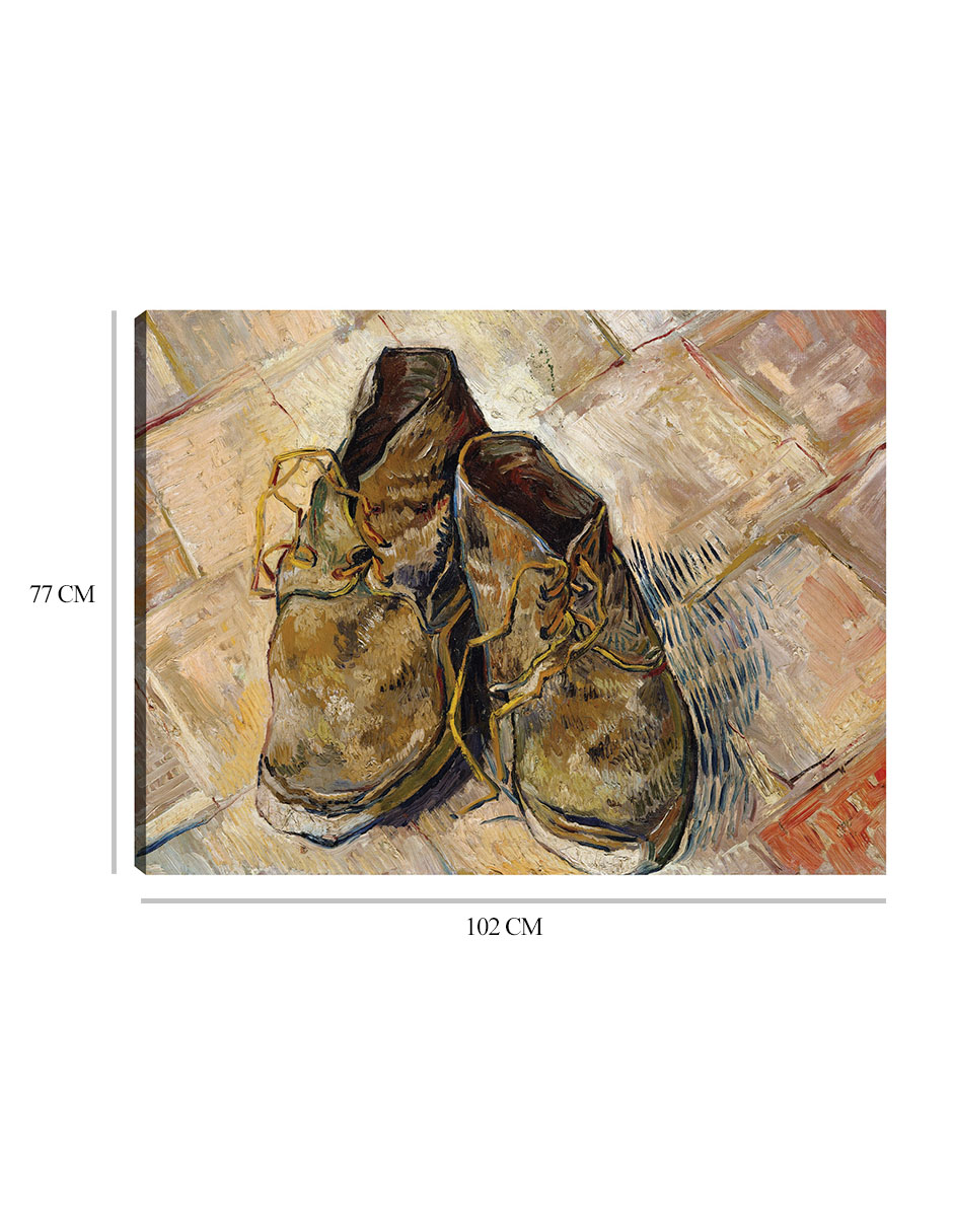 Foto 7 pulgar | Cuadro Decorativo - Zapatos (1888)- Vincent Van Gogh - Abstracto - 77x102 - Impresión En Lienzo - Fine Art Tj