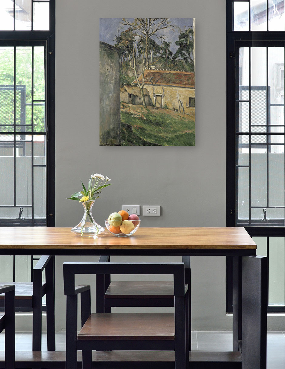 Foto 5 pulgar | Cuadro Decorativo - Patio- Paul Cézanne - Paisaje - 69x92 - Impresión En Lienzo - Fine Art Tj