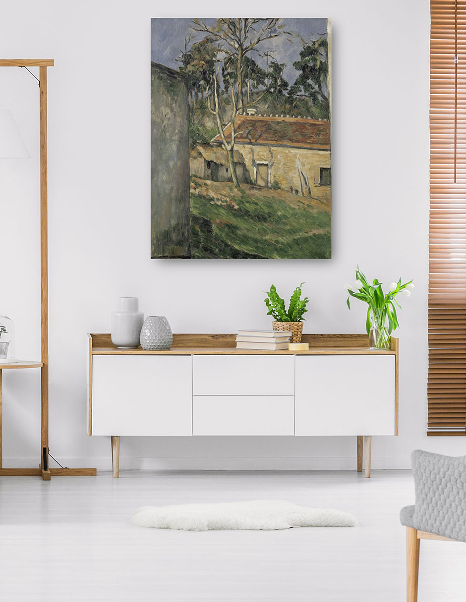 Foto 6 pulgar | Cuadro Decorativo - Patio- Paul Cézanne - Paisaje - 69x92 - Impresión En Lienzo - Fine Art Tj