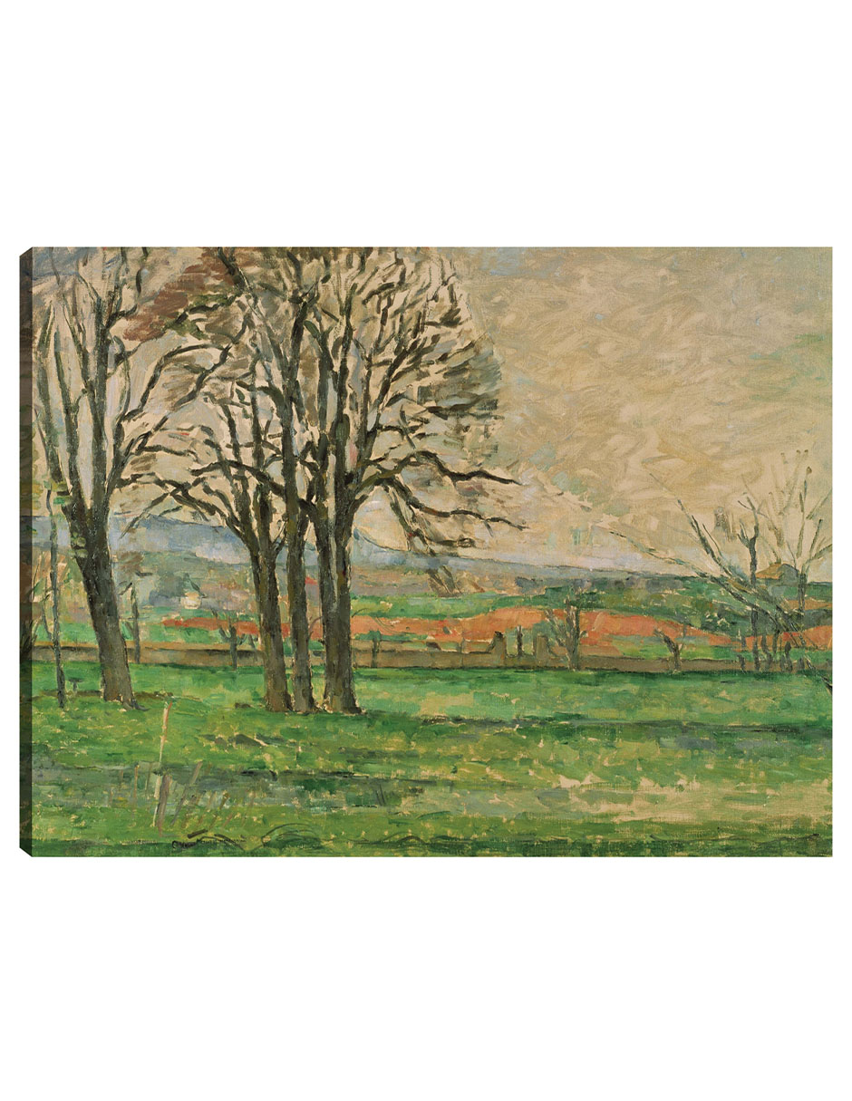 Cuadro Decorativo - Los Árboles Desnudos En Jas De Bouffan- Paul Cézanne - Religión - 46x61 - Impresión En Li