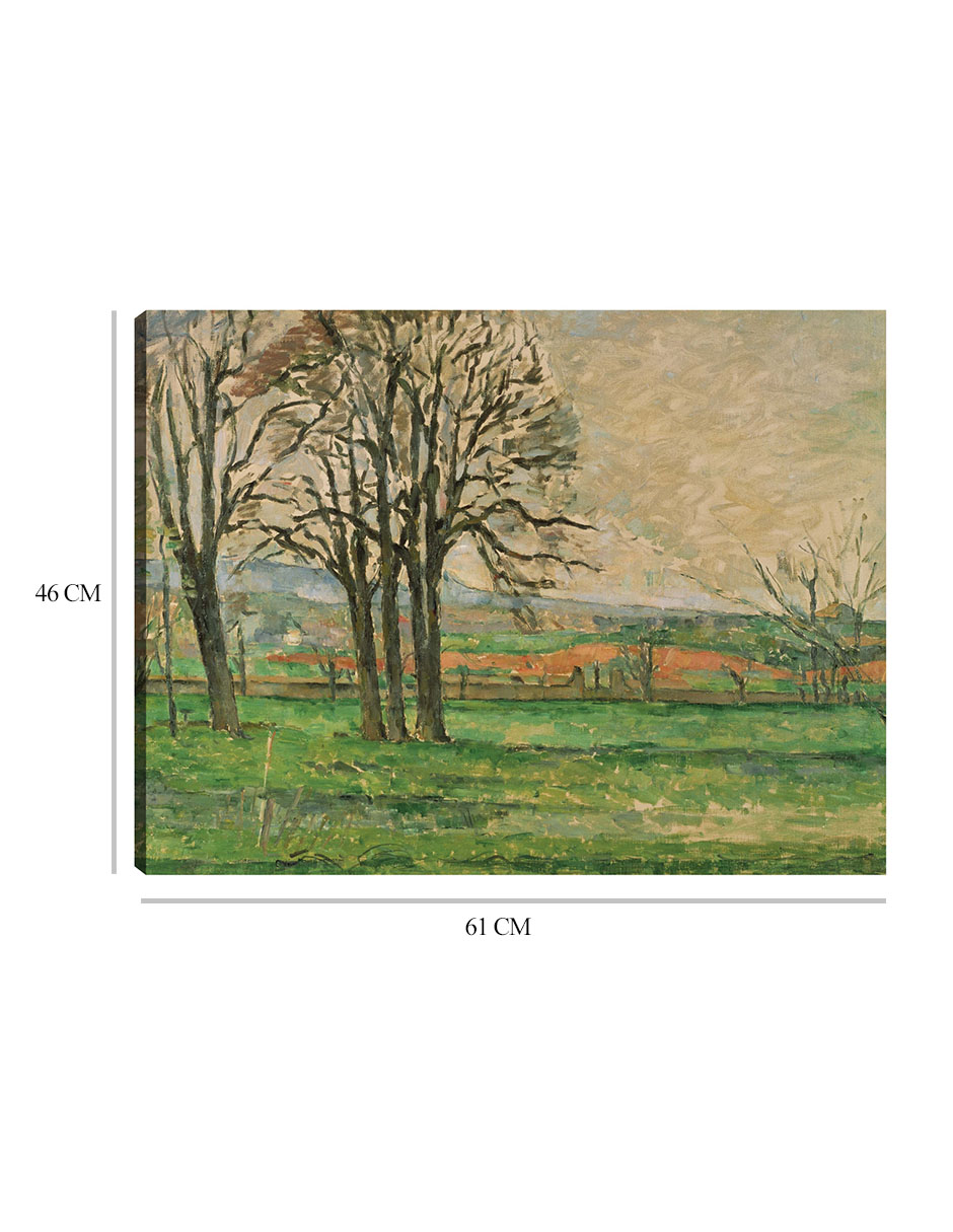Foto 7 pulgar | Cuadro Decorativo - Los Árboles Desnudos En Jas De Bouffan- Paul Cézanne - Religión - 46x61 - Impresión En Li