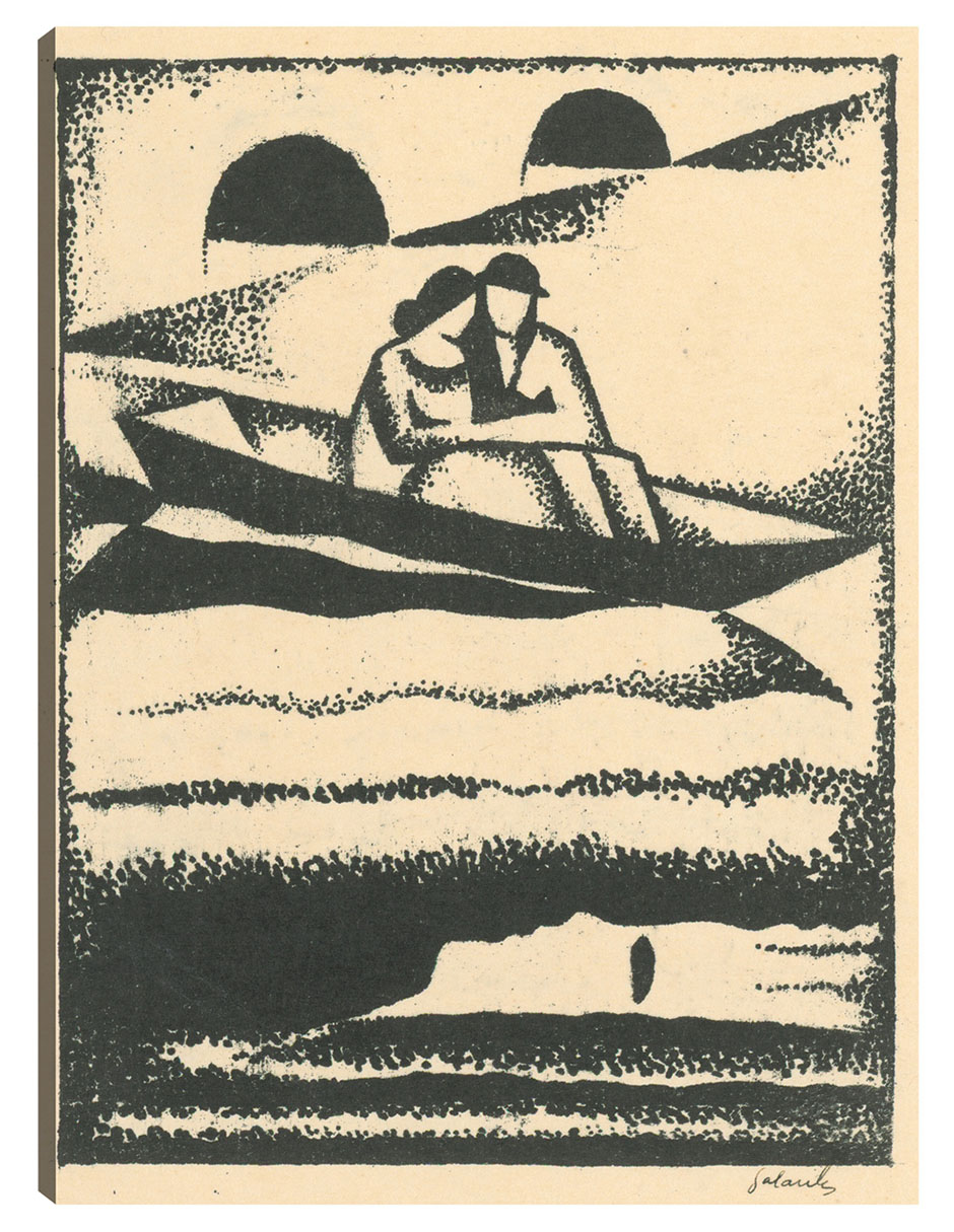 Cuadro Decorativo - En El Río (1924)- Mikuláš Galanda - Paisaje - 69x92 - Impresión En Lienzo - Fine Art Tj