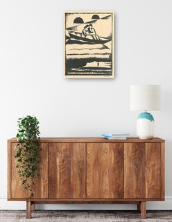 Foto 2 | Cuadro Decorativo - En El Río (1924)- Mikuláš Galanda - Paisaje - 69x92 - Impresión En Lienzo - Fine Art Tj