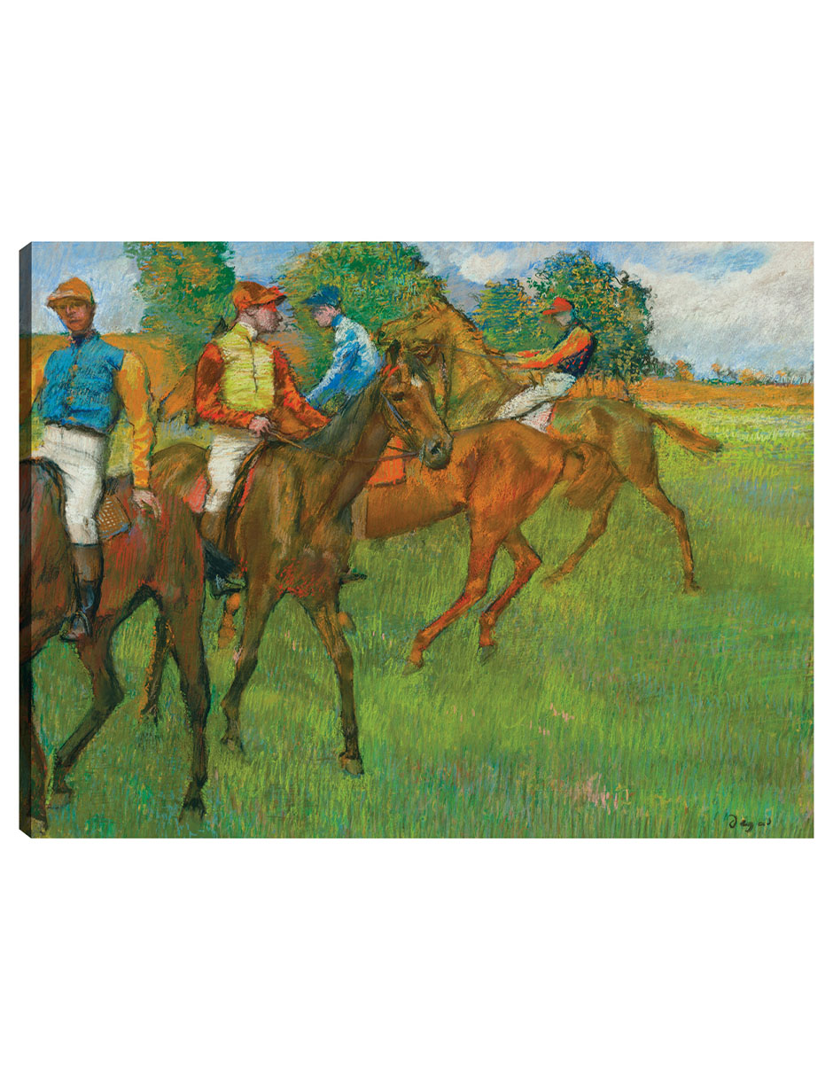 Cuadro Decorativo - Antes De La Carrera (1887-1889)- Edgar Degas - Fotografía - 46x61 - Impresión En Lienzo - Fine Ar