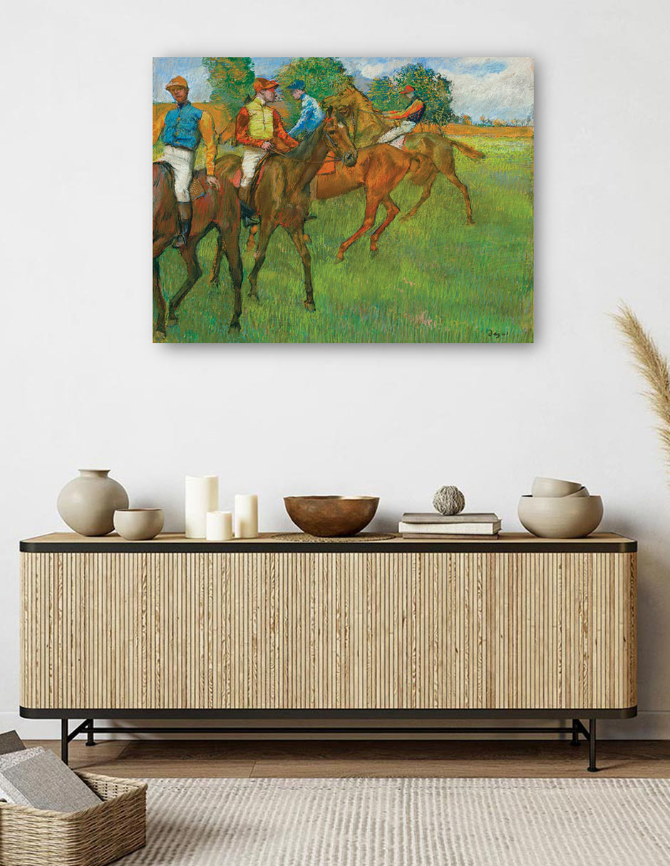 Foto 6 pulgar | Cuadro Decorativo - Antes De La Carrera (1887-1889)- Edgar Degas - Fotografía - 46x61 - Impresión En Lienzo - Fine Ar