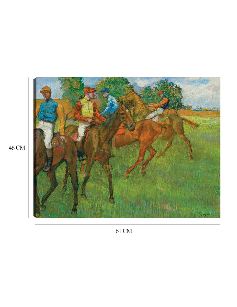 Foto 7 pulgar | Cuadro Decorativo - Antes De La Carrera (1887-1889)- Edgar Degas - Fotografía - 46x61 - Impresión En Lienzo - Fine Ar