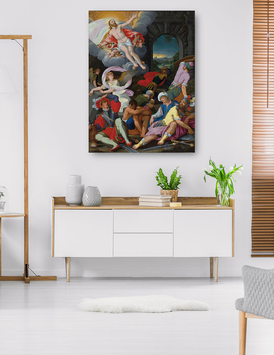 Foto 5 | Cuadro Decorativo - La Resurrección De Cristo (1622)- John La Farge - Religión - 46x61 - Impresión En Lienzo - Fine