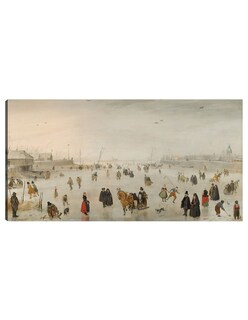 Foto 1 | Cuadro Decorativo - Una Escena En El Hielo- Hendrick Avercamp - Fotografía - 46x89 - Impresión En Lienzo - Fine Art Tj
