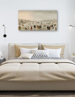 Foto 5 | Cuadro Decorativo - Una Escena En El Hielo- Hendrick Avercamp - Fotografía - 46x89 - Impresión En Lienzo - Fine Art Tj
