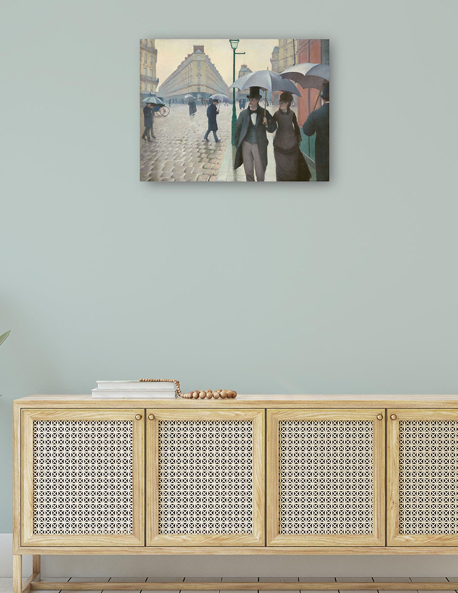 Foto 5 pulgar | Cuadro Decorativo - Calle París, Día Lluvioso- Gustave Caillebotte - Religión - 69x92 - Impresión En Lienzo - Fine