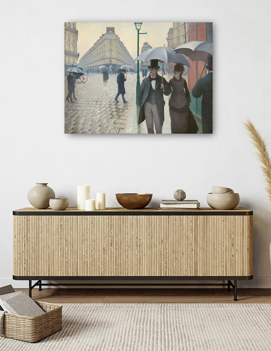 Foto 5 | Cuadro Decorativo - Calle París, Día Lluvioso- Gustave Caillebotte - Religión - 69x92 - Impresión En Lienzo - Fine