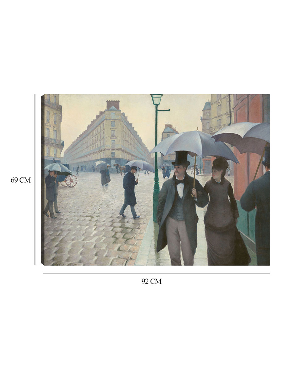 Foto 6 | Cuadro Decorativo - Calle París, Día Lluvioso- Gustave Caillebotte - Religión - 69x92 - Impresión En Lienzo - Fine