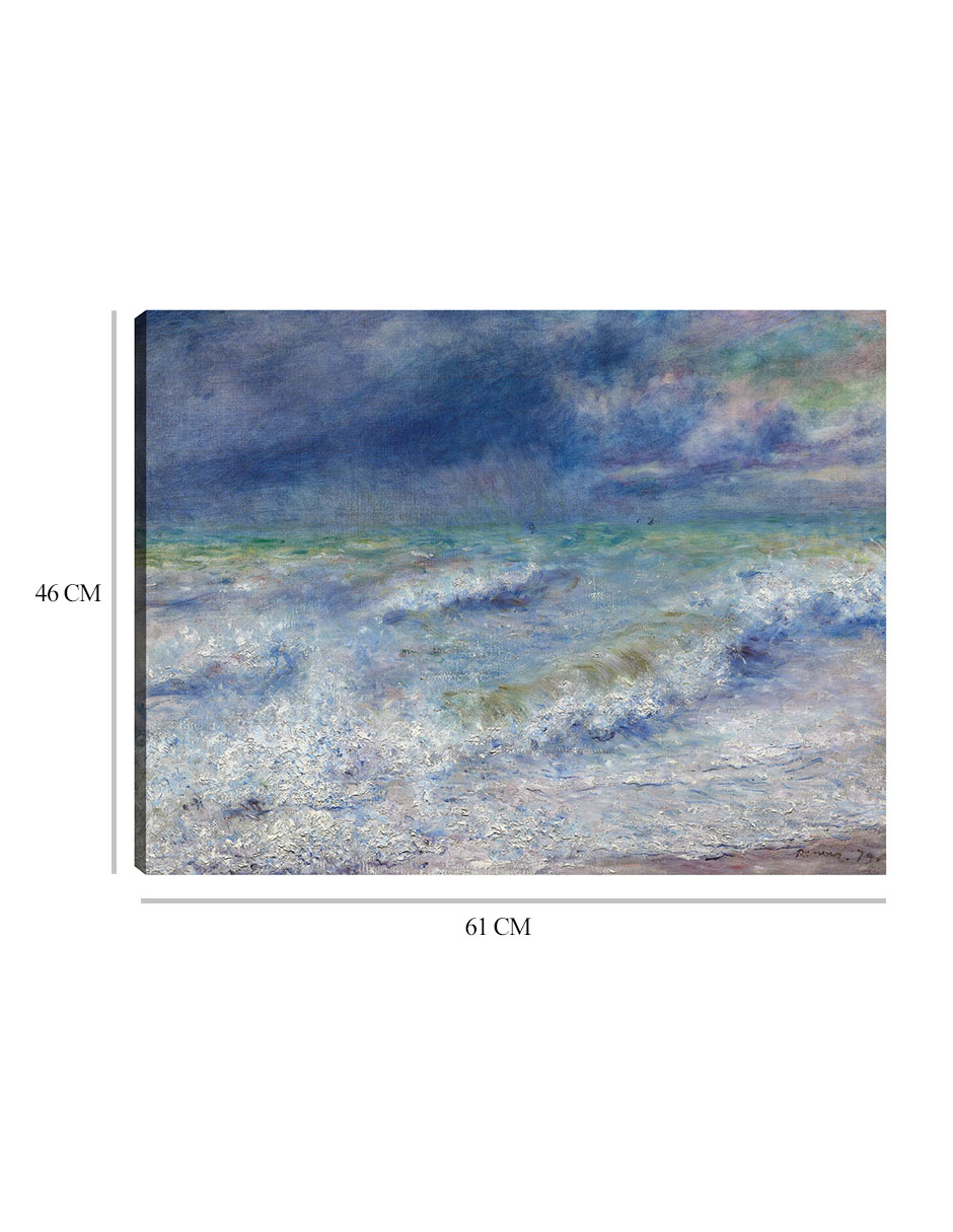 Foto 7 pulgar | Cuadro Decorativo - Paisaje Marino (1879)- Pierre-auguste Renoir  - Religión - 46x61 - Impresión En Lienzo - Fine Art