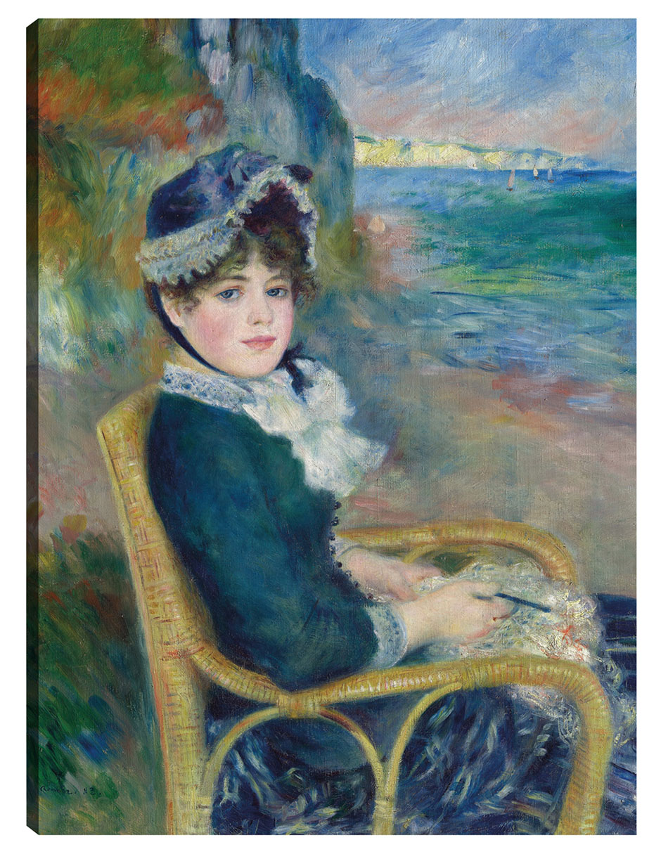Cuadro Decorativo - A La Orilla Del Mar (1883)- Pierre-auguste Renoir - Fotografía - 46x61 - Impresión En Lienzo