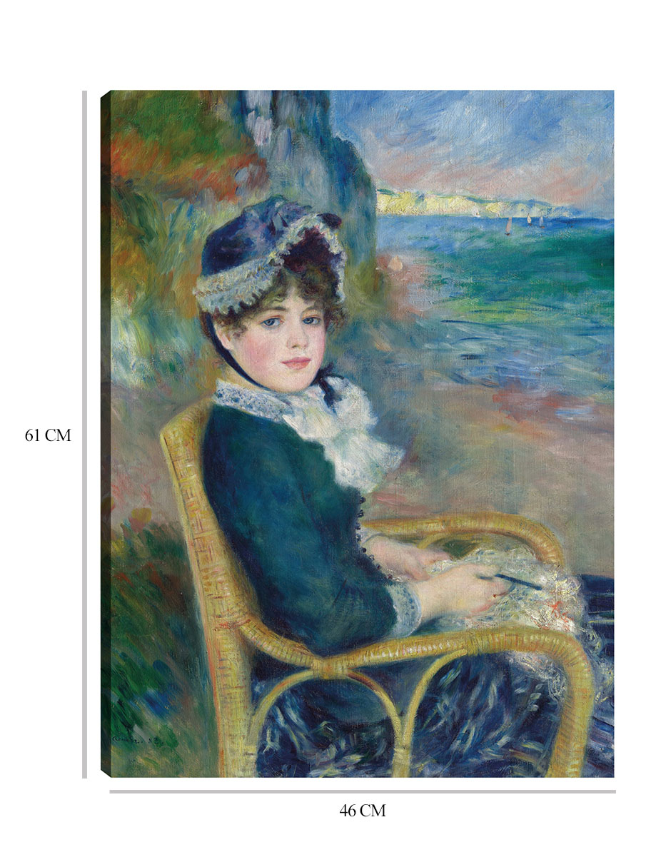 Foto 7 pulgar | Cuadro Decorativo - A La Orilla Del Mar (1883)- Pierre-auguste Renoir - Fotografía - 46x61 - Impresión En Lienzo