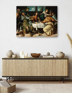 Foto 5 | Cuadro Decorativo - La Cena De Emaús (c.1542)- Jacopo Tintoretto - Religión - 46x61 - Impresión En Lienzo - Fine Art T