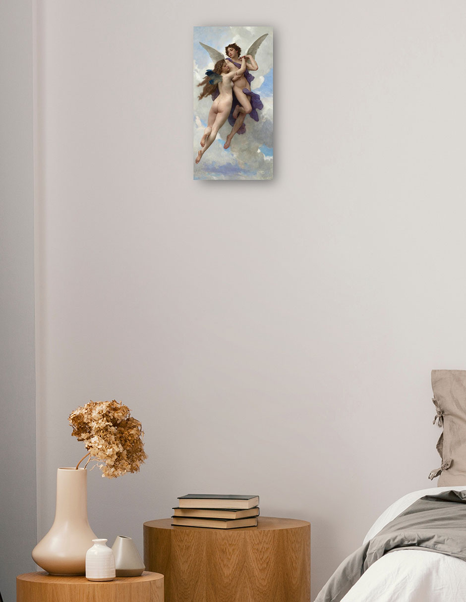 Foto 2 | Cuadro Decorativo - Amor Y Psique (1899)- William Bouguereau - Religión - 64x122 - Impresión En Lienzo - Fine Art Tj