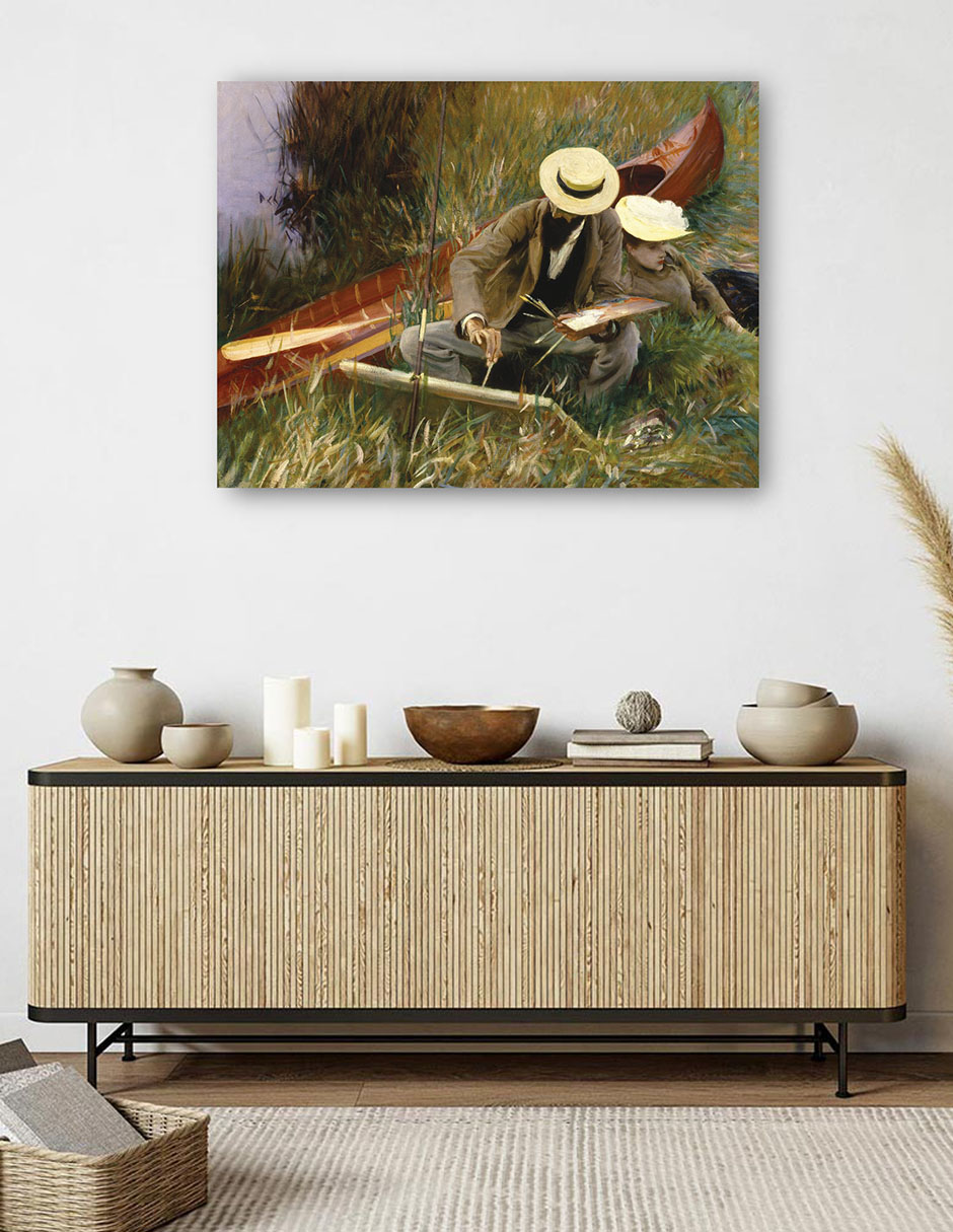 Foto 6 pulgar | Cuadro Decorativo - Un Estudio Al Aire Libre- John Singer Sargent - Fotografía - 28x36 - Impresión En Lienzo - Fine