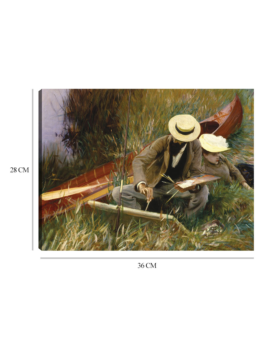 Foto 7 pulgar | Cuadro Decorativo - Un Estudio Al Aire Libre- John Singer Sargent - Fotografía - 28x36 - Impresión En Lienzo - Fine
