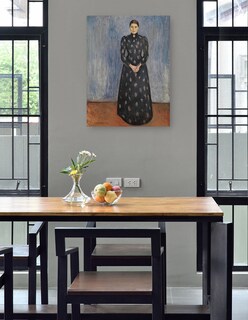 Foto 4 | Cuadro Decorativo - Inger En Negro Y Violeta (1892)- Edvard Munch - Fotografía - 77x102 - Impresión En Lienzo - Fin