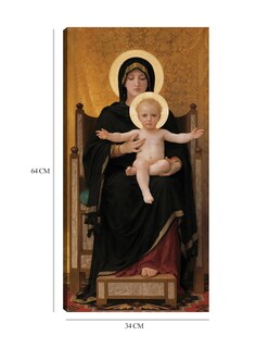 Foto 6 | Cuadro Decorativo - Virgen Y Niño (1888)- William Bouguereau - Religión - 34x64 - Impresión En Lienzo - Fine Art Tj