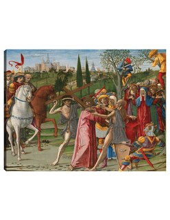 Foto 1 | Cuadro Decorativo - Cristo Cargando La Cruz- Benvenuto Di Giovanni - Religión - 69x92 - Impresión En Lienzo - Fine Ar
